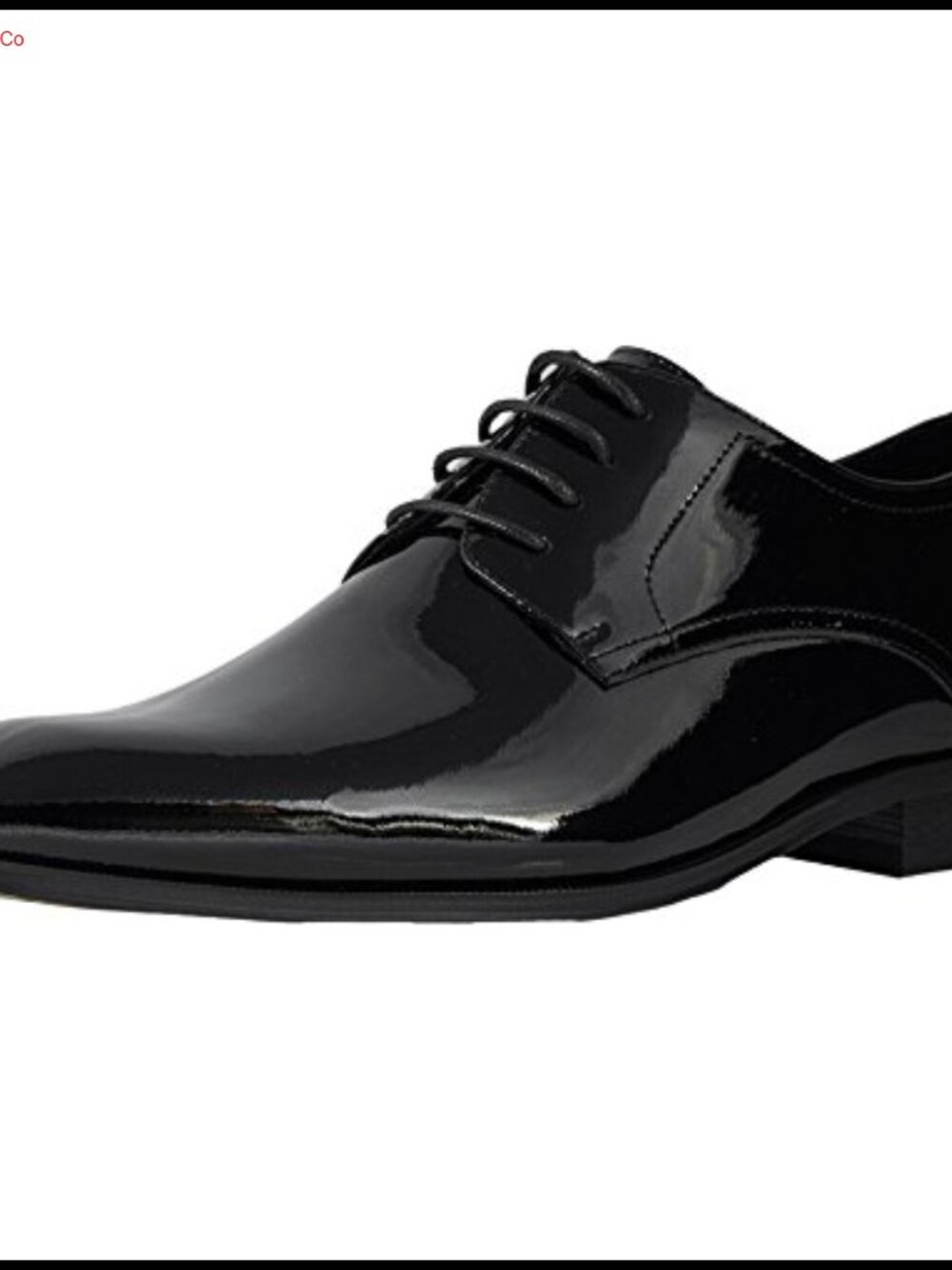 Patent Leather Plain Toe Tuxedo Oxford Formal Lace Up Shoes